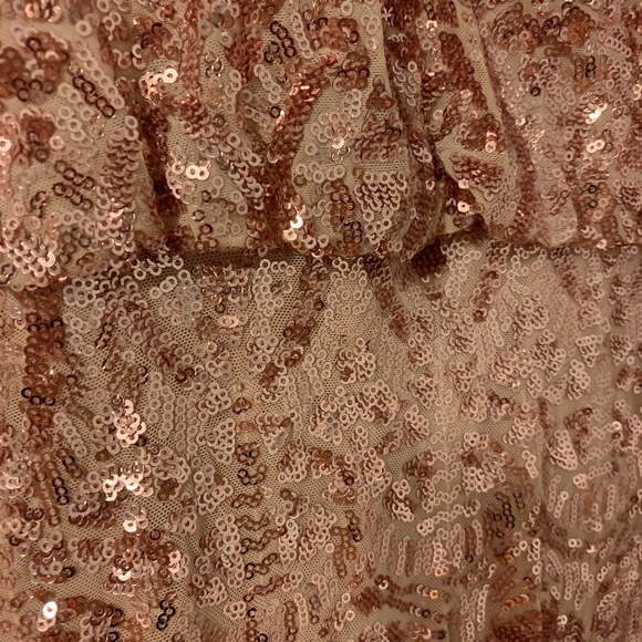 Betsy & Adam Rose Gold Maxi Dress - Picture 3 of 9